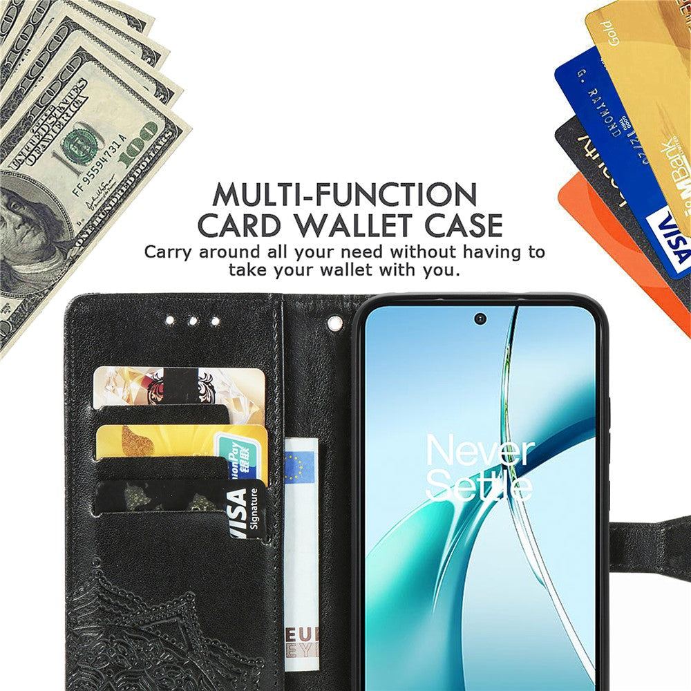 For Xiaomi 17 Pro Max Case Wallet Mandala Flower Leather Phone Cover Stand View - Black