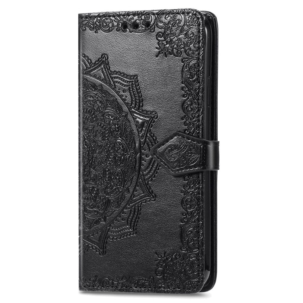 For Xiaomi 17 Pro Max Case Wallet Mandala Flower Leather Phone Cover Stand View - Black