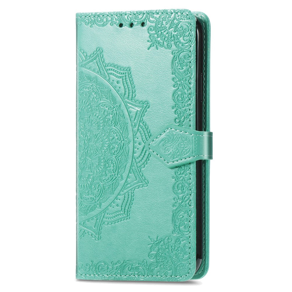 For Xiaomi 17 Pro Max Case Wallet Mandala Flower Leather Phone Cover Stand View - Mint Green