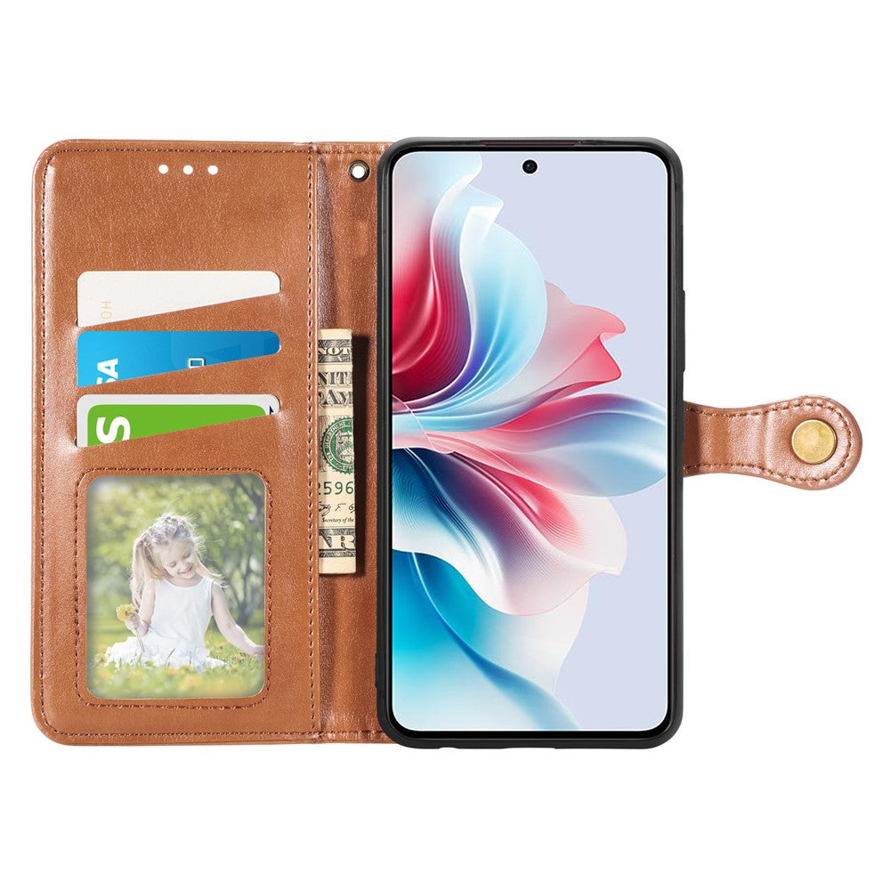 For Xiaomi 17 Pro Max Case Wallet Stand Leather Phone Cover with Wrist Strap - Brown