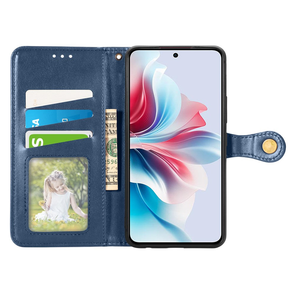 For Xiaomi 17 Pro Max Case Wallet Stand Leather Phone Cover with Wrist Strap - Blue