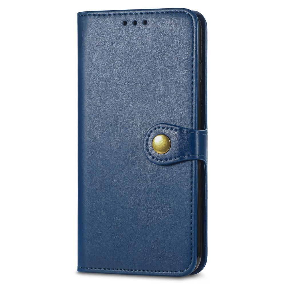 For Xiaomi 17 Pro Max Case Wallet Stand Leather Phone Cover with Wrist Strap - Blue
