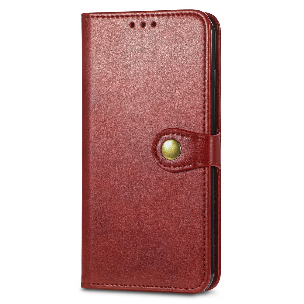 For Xiaomi 17 Pro Max Case Wallet Stand Leather Phone Cover with Wrist Strap - Red
