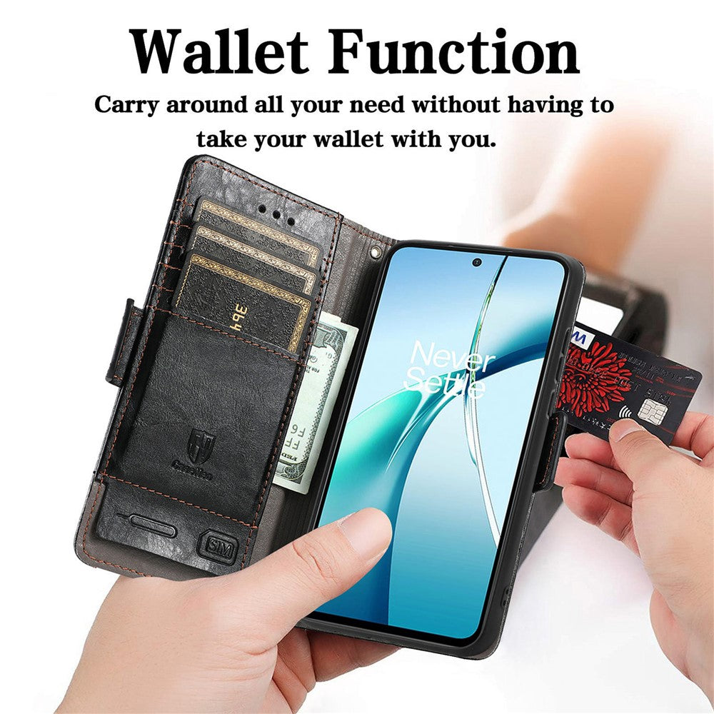 CASENEO For Xiaomi 17 Pro Max Phone Cases PU Leather Cover Stand with RFID Blocking Wallet - Grey