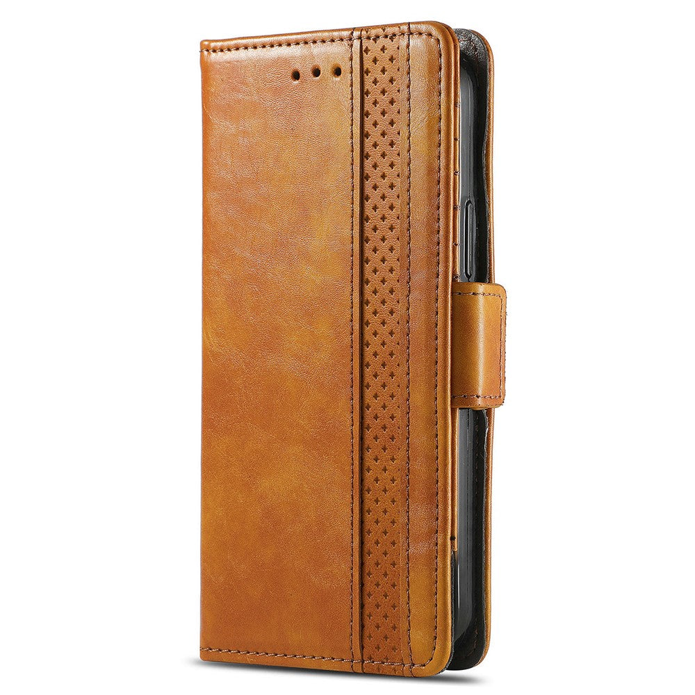 CASENEO For Xiaomi 17 Pro Max Phone Cases PU Leather Cover Stand with RFID Blocking Wallet - Light Brown