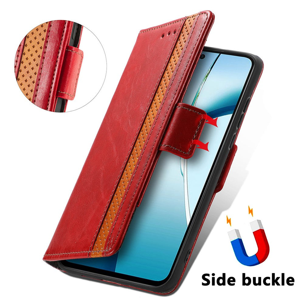 CASENEO For Xiaomi 17 Pro Max Phone Cases PU Leather Cover Stand with RFID Blocking Wallet - Red