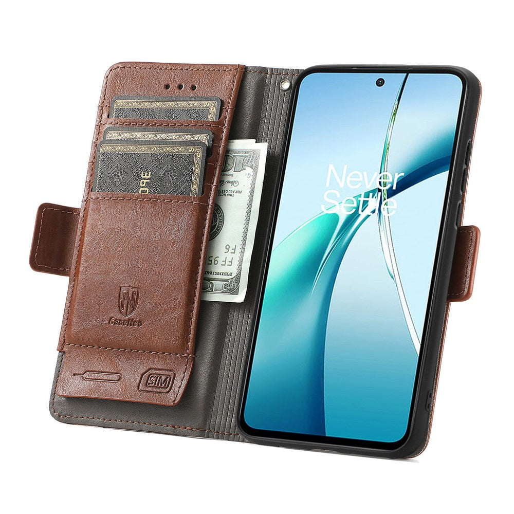 CASENEO For Xiaomi 17 Pro Max Phone Cases PU Leather Cover Stand with RFID Blocking Wallet - Dark Brown