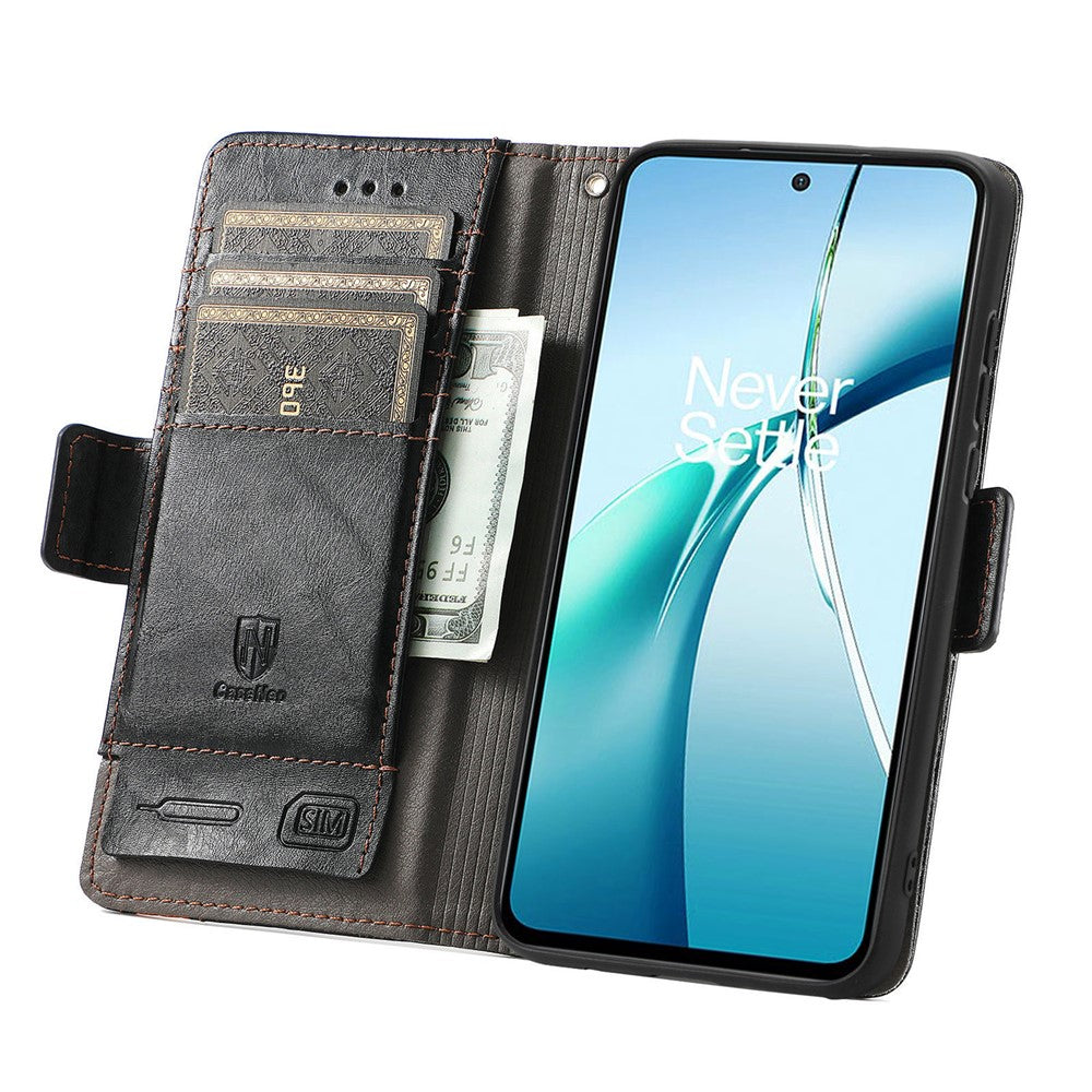 CASENEO For Xiaomi 17 Pro Max Phone Cases PU Leather Cover Stand with RFID Blocking Wallet - Black