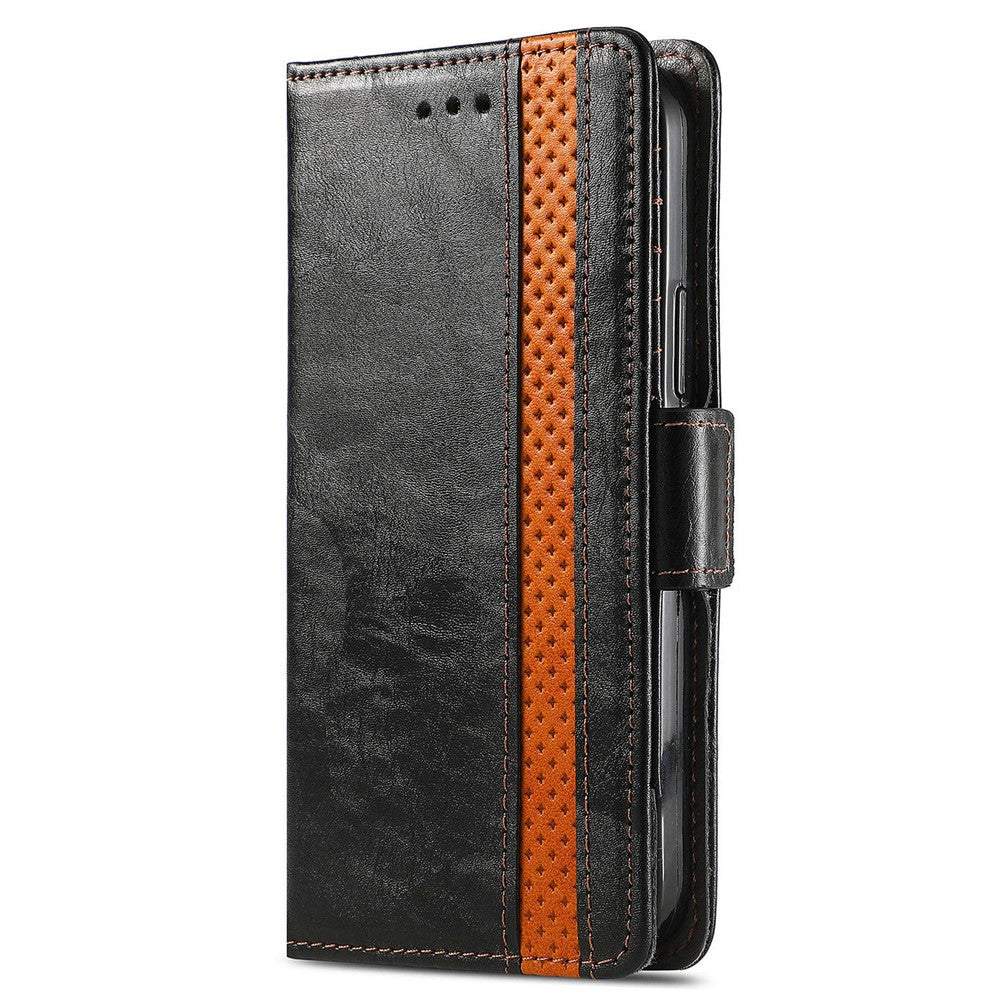 CASENEO For Xiaomi 17 Pro Max Phone Cases PU Leather Cover Stand with RFID Blocking Wallet - Black