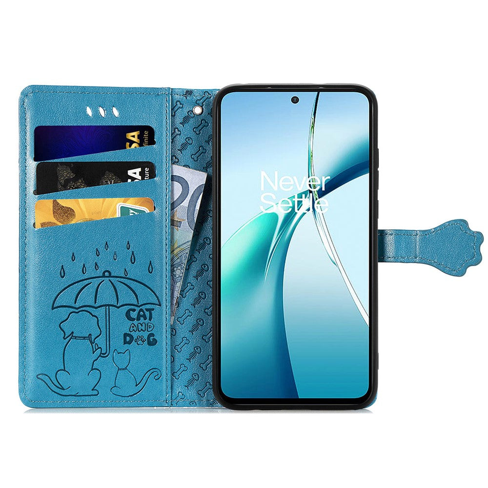 For Xiaomi 17 Pro Max Case Flip Wallet Leather Phone Cover with Cute Cat Dog Pattern - Blue