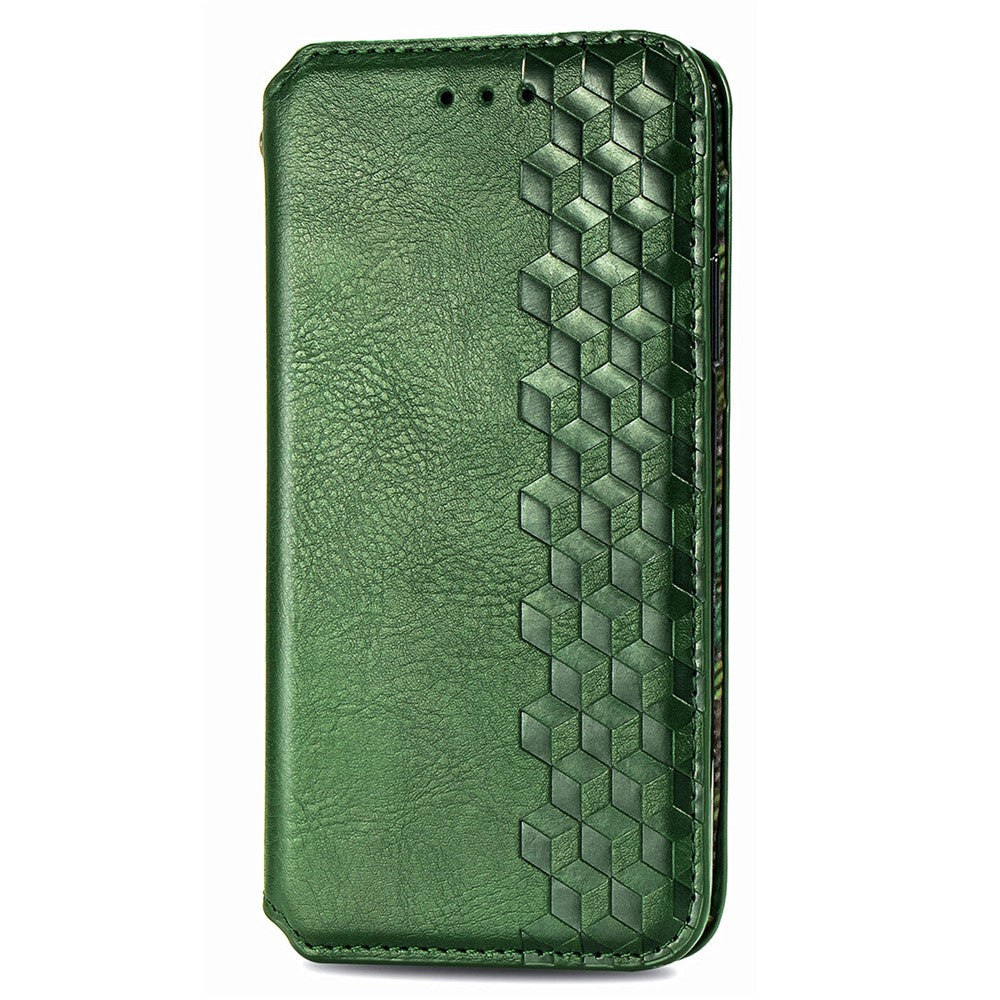 For Xiaomi 17 Pro Max Case Rhombus Imprint PU Leather Wallet Phone Cover - Green