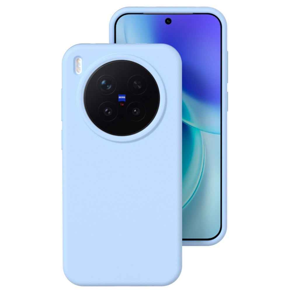 For vivo X300 Pro 5G Liquid Silicone Phone Case Skin-Friendly Shockproof Protective Back Cover - Mist Blue
