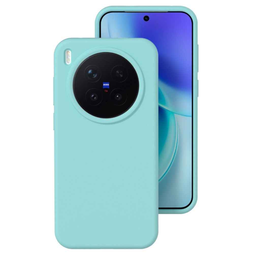 For vivo X300 Pro 5G Liquid Silicone Phone Case Skin-Friendly Shockproof Protective Back Cover - Glacier Blue