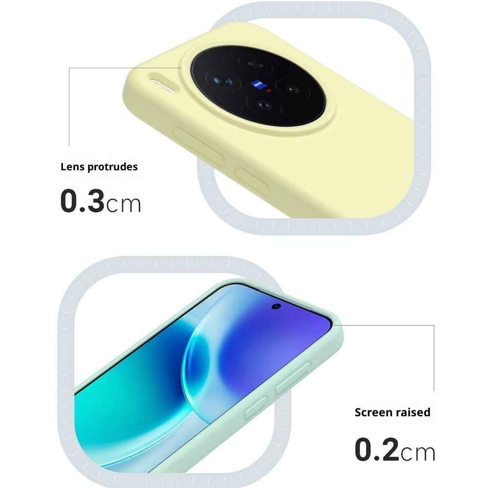 For vivo X300 Pro 5G Liquid Silicone Phone Case Skin-Friendly Shockproof Protective Back Cover - Red