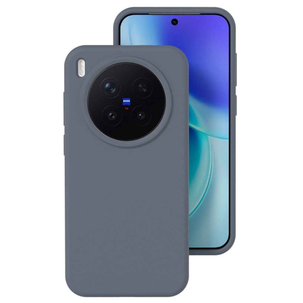 For vivo X300 Pro 5G Liquid Silicone Phone Case Skin-Friendly Shockproof Protective Back Cover - Dark Grey