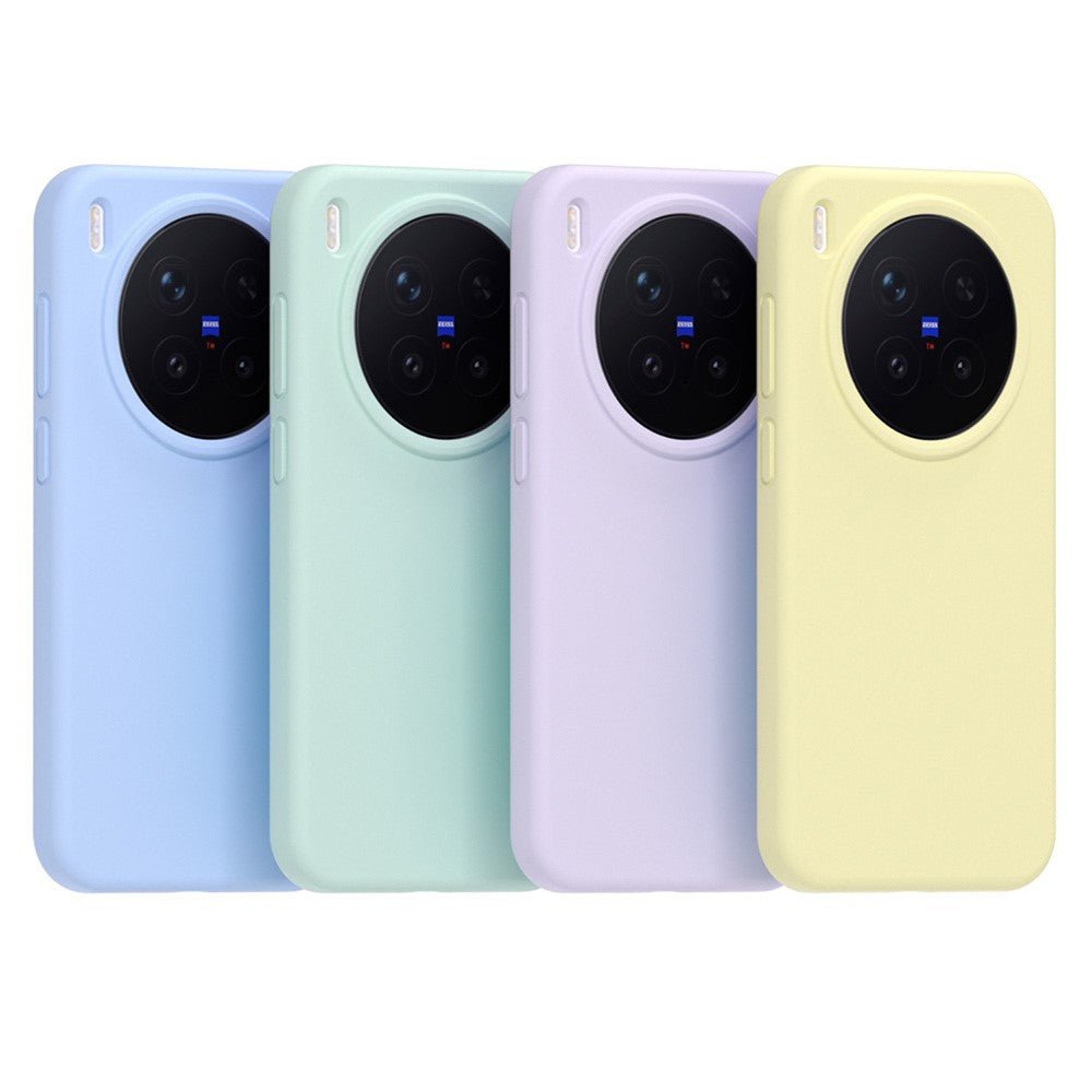For vivo X300 Pro 5G Liquid Silicone Phone Case Skin-Friendly Shockproof Protective Back Cover - Dark Grey