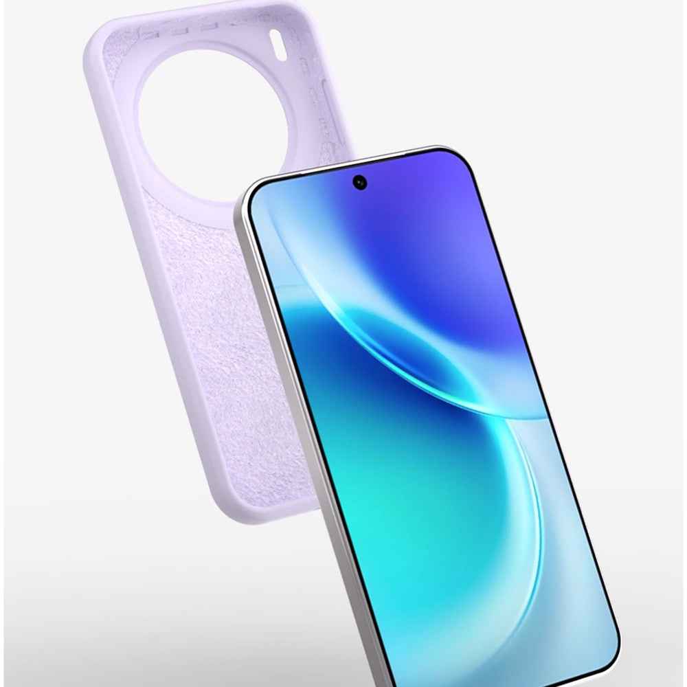 For vivo X300 Pro 5G Liquid Silicone Phone Case Skin-Friendly Shockproof Protective Back Cover - Black