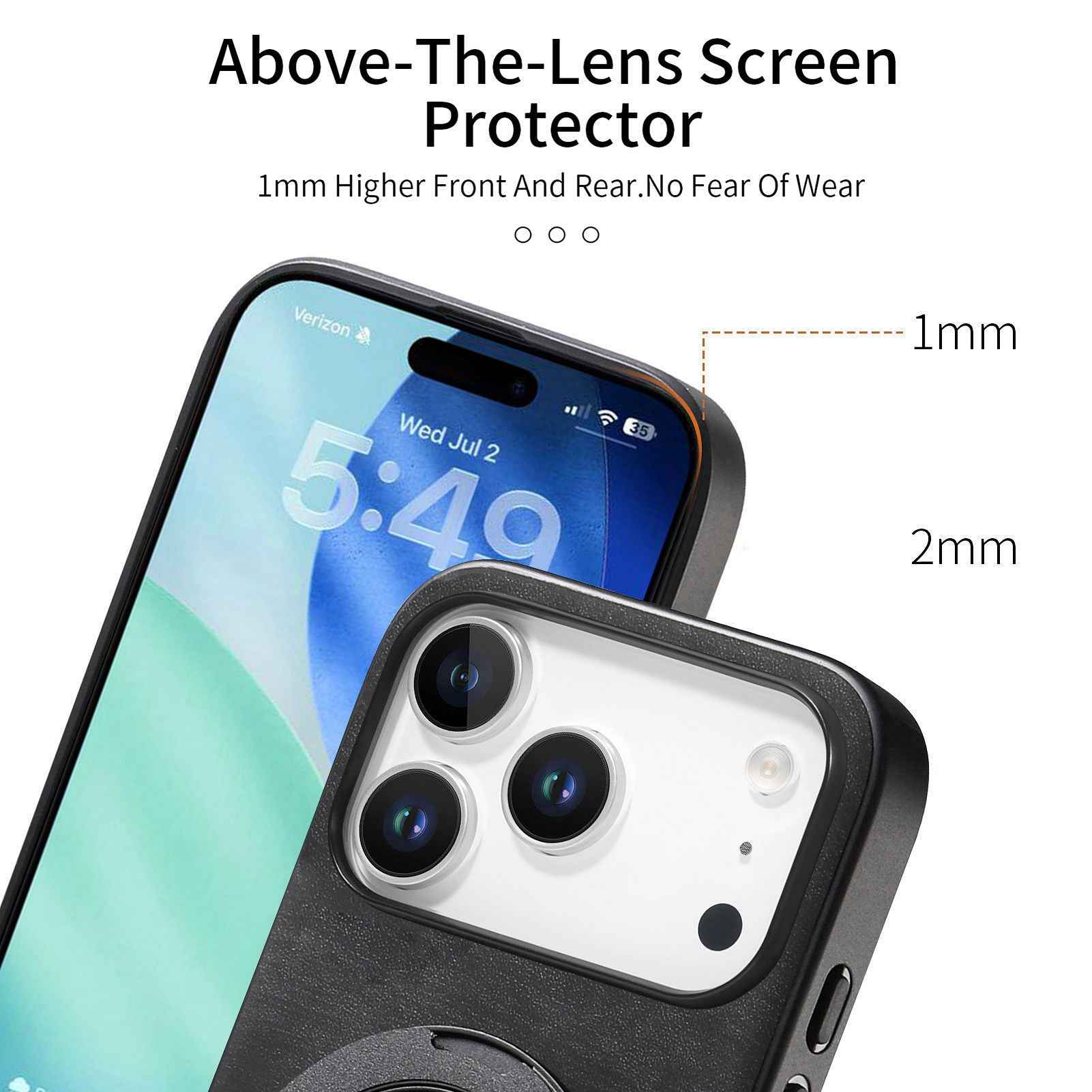 For Xiaomi 17 Pro Phone Case with Rotating Kickstand Stress Relief Retro Leather Back Cover - Black