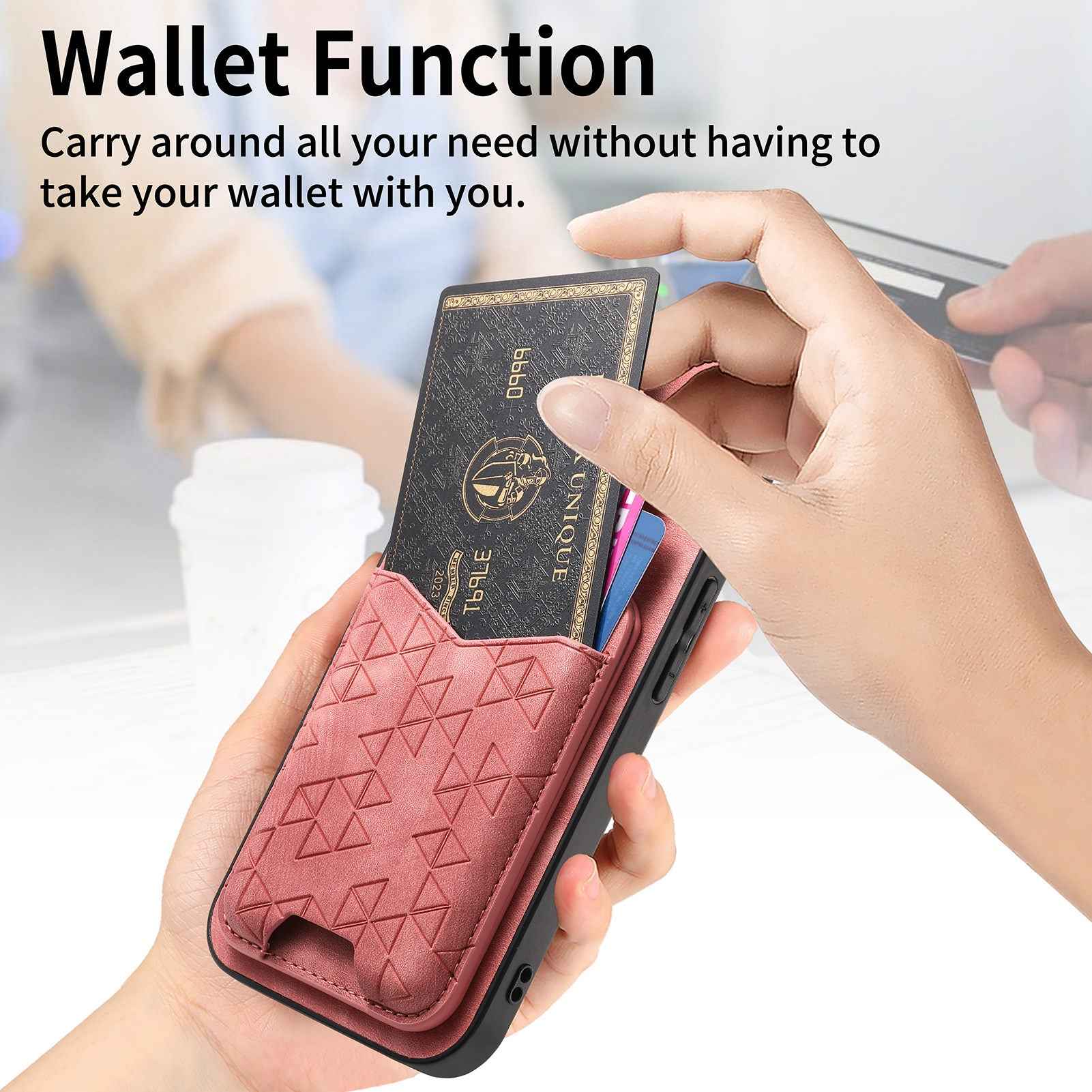 For Xiaomi 17 Pro Case Imprinted Pattern Card Holder Kickstand Leather Back Cover - Pink
