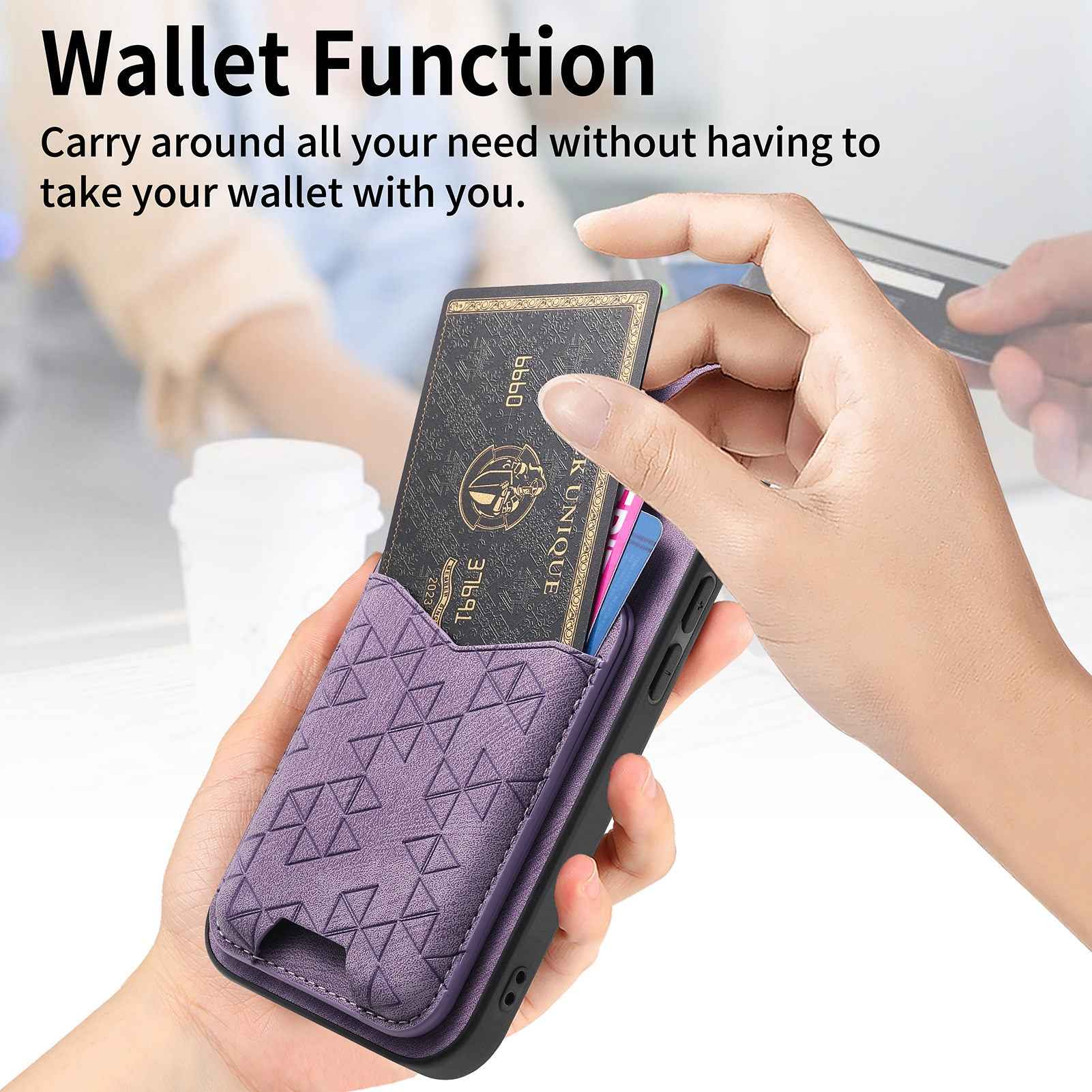For Xiaomi 17 Pro Case Imprinted Pattern Card Holder Kickstand Leather Back Cover - Purple