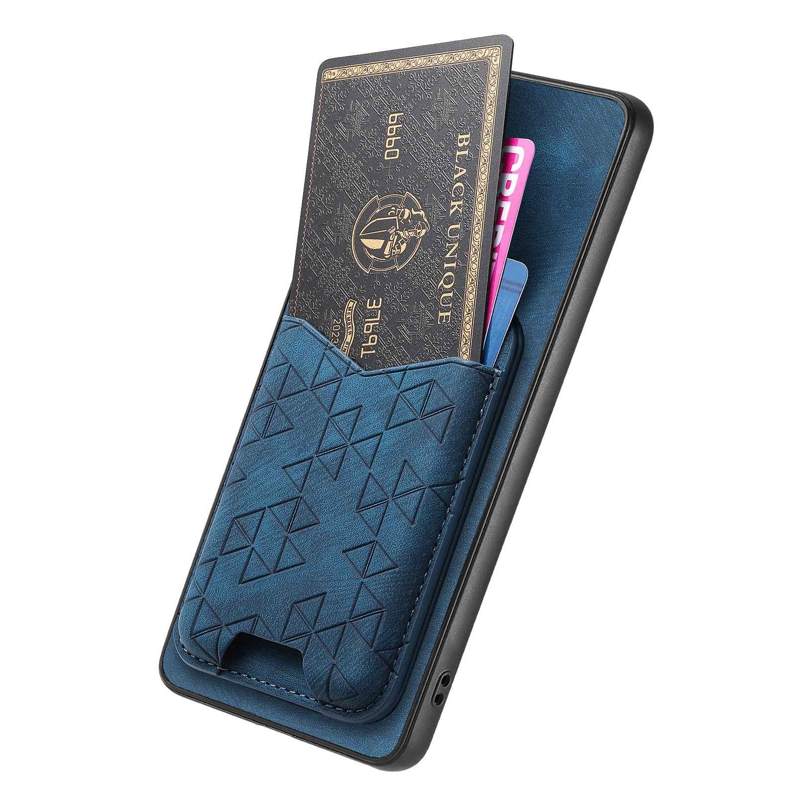 For Xiaomi 17 Pro Case Imprinted Pattern Card Holder Kickstand Leather Back Cover - Blue