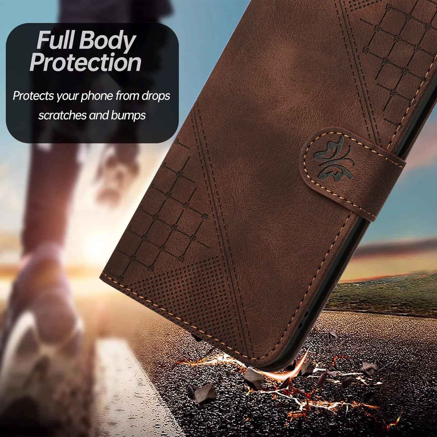 For Xiaomi 17 Pro Leather Wallet Case Butterfly Flower Imprinted Phone Cover with Strap - Coffee