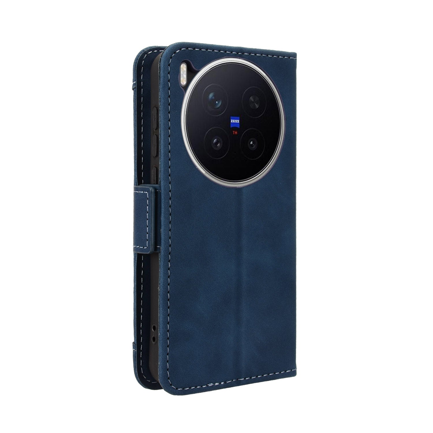 For vivo X300 Pro 5G Leather Case Phone Wallet Cover with Multiple Card Slots - Blue