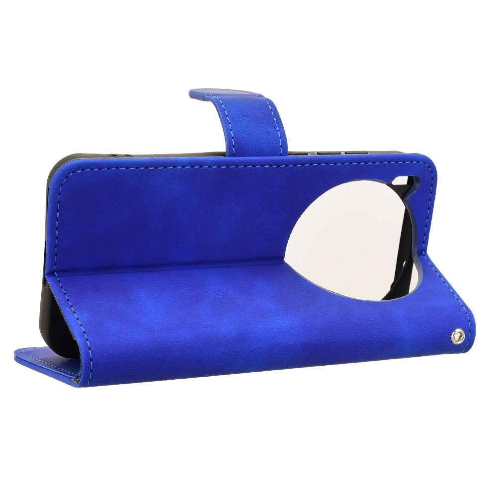 For vivo X300 5G Leather Case Skin Feel Anti Drop Wallet Flip Phone Cover - Blue