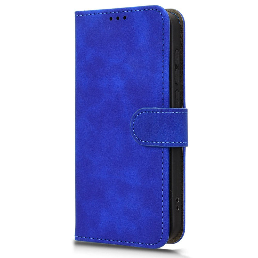 For vivo X300 5G Leather Case Skin Feel Anti Drop Wallet Flip Phone Cover - Blue