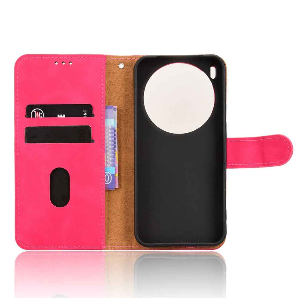 For vivo X300 5G Leather Case Skin Feel Anti Drop Wallet Flip Phone Cover - Rose