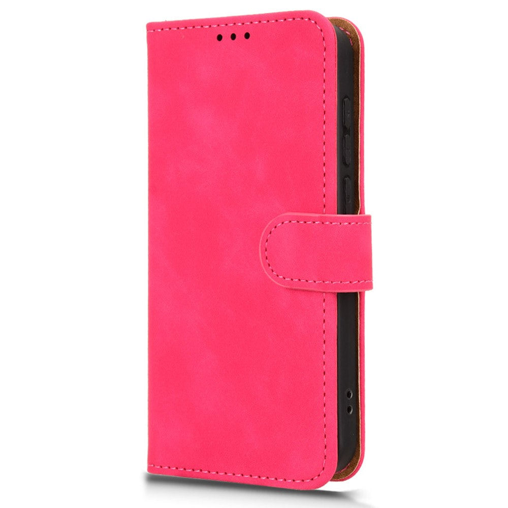 For vivo X300 5G Leather Case Skin Feel Anti Drop Wallet Flip Phone Cover - Rose