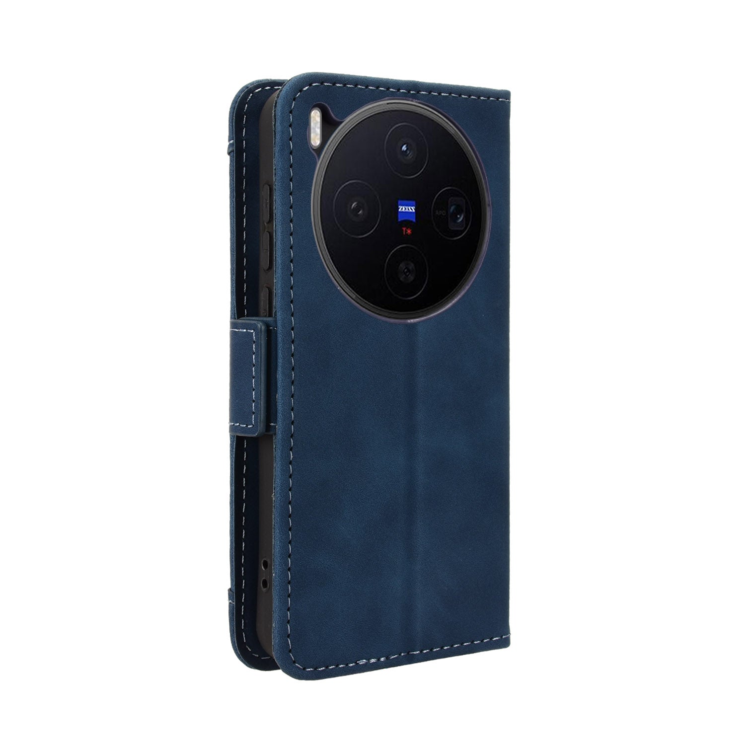 For vivo X300 5G Leather Case Phone Wallet Cover with Multiple Card Slots - Blue