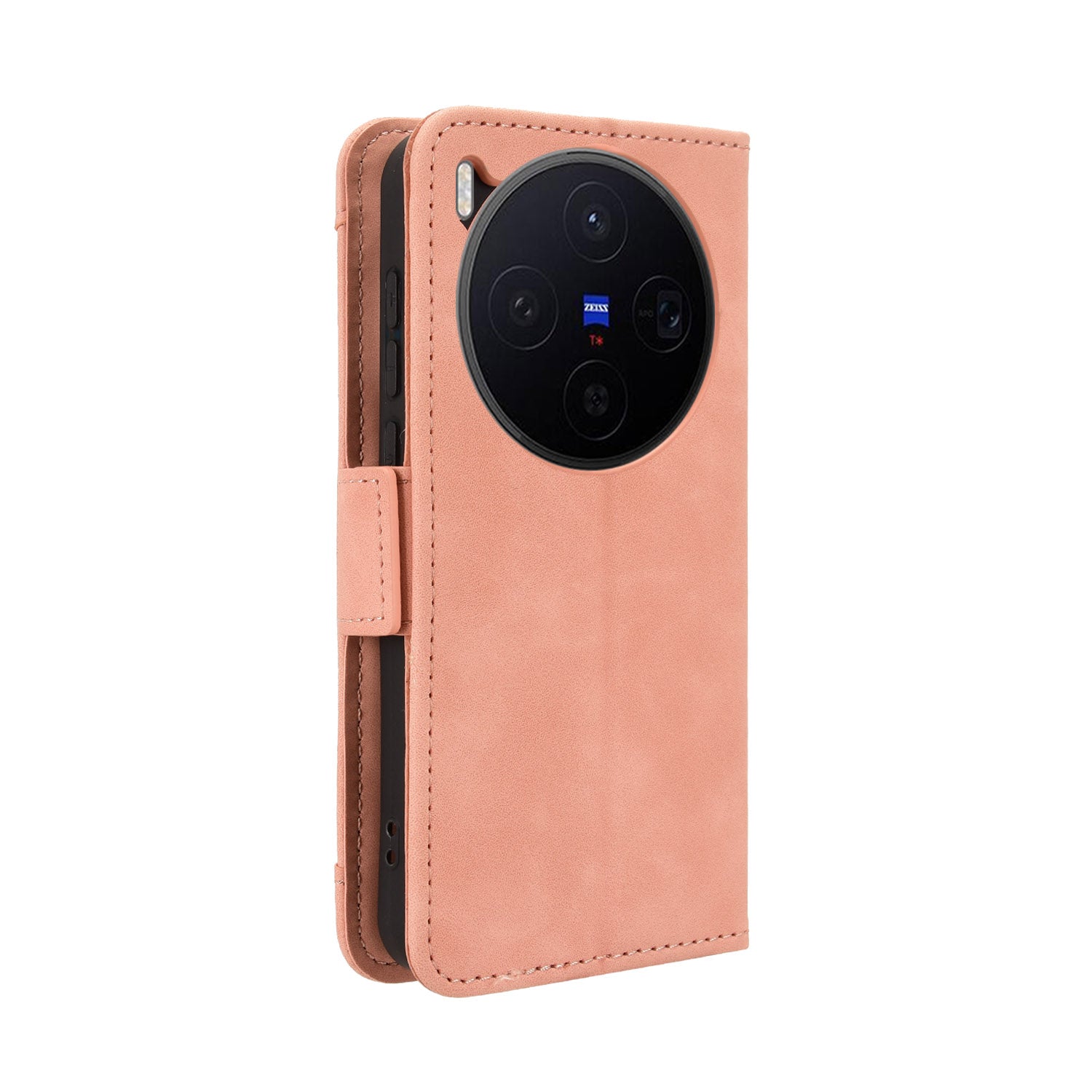 For vivo X300 5G Leather Case Phone Wallet Cover with Multiple Card Slots - Pink