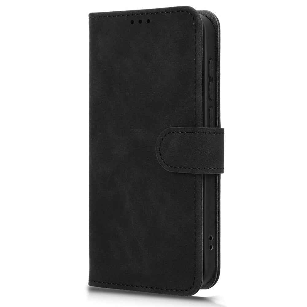 For vivo X300 Pro 5G Leather Case Skin Feel Anti Drop Wallet Flip Phone Cover - Black