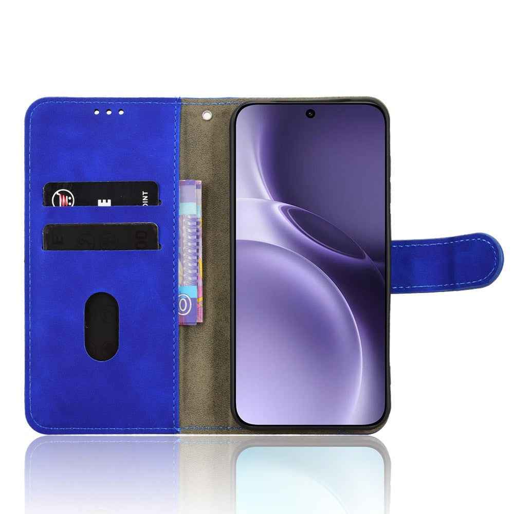 For vivo X300 Pro 5G Leather Case Skin Feel Anti Drop Wallet Flip Phone Cover - Blue