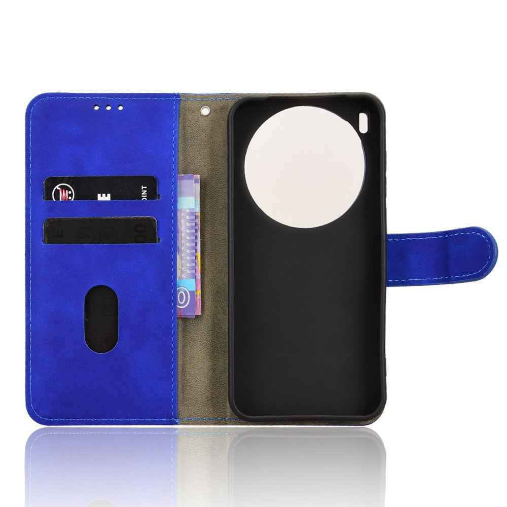 For vivo X300 Pro 5G Leather Case Skin Feel Anti Drop Wallet Flip Phone Cover - Blue