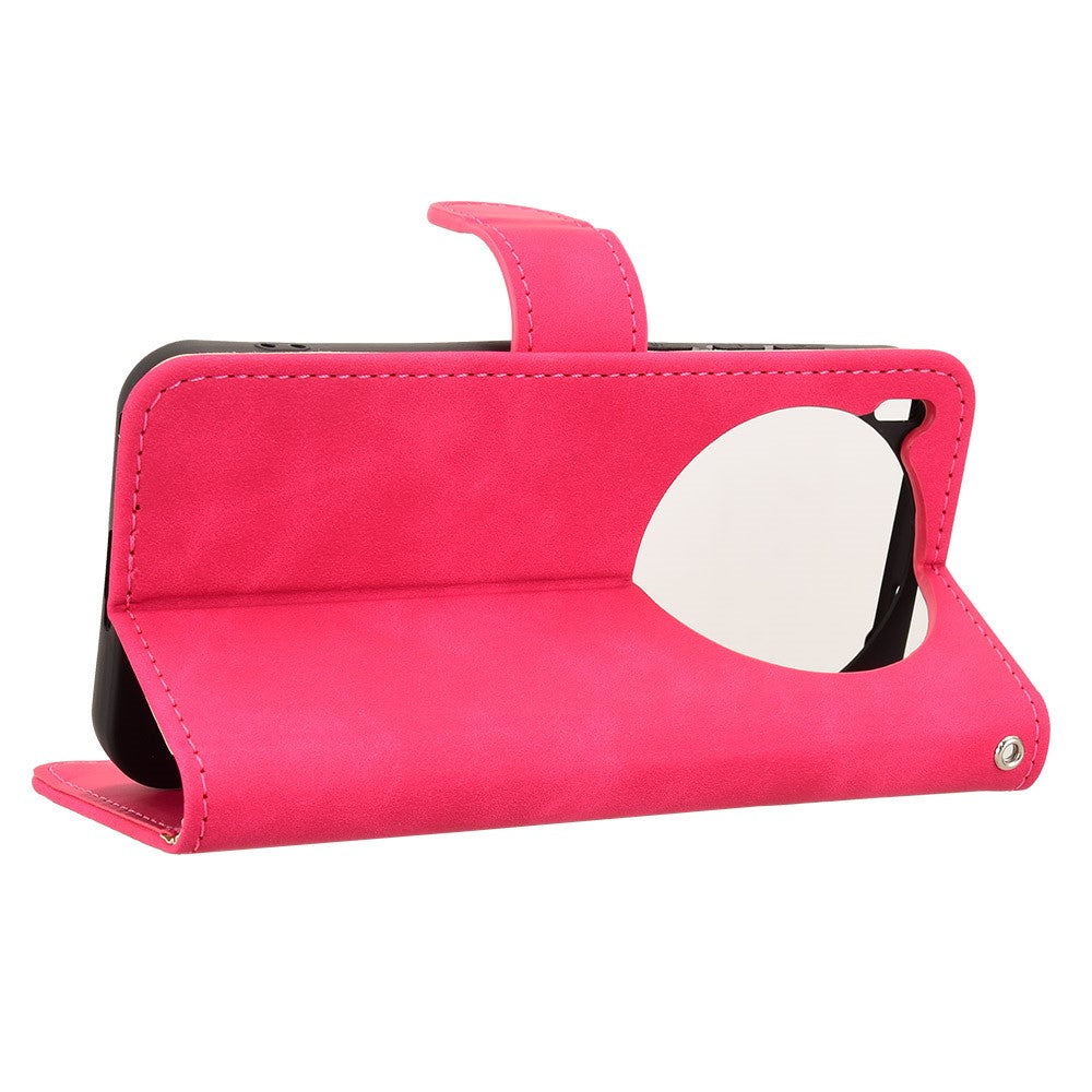For vivo X300 Pro 5G Leather Case Skin Feel Anti Drop Wallet Flip Phone Cover - Rose