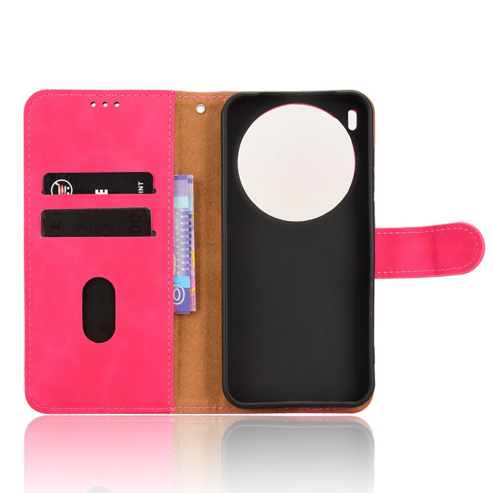 For vivo X300 Pro 5G Leather Case Skin Feel Anti Drop Wallet Flip Phone Cover - Rose