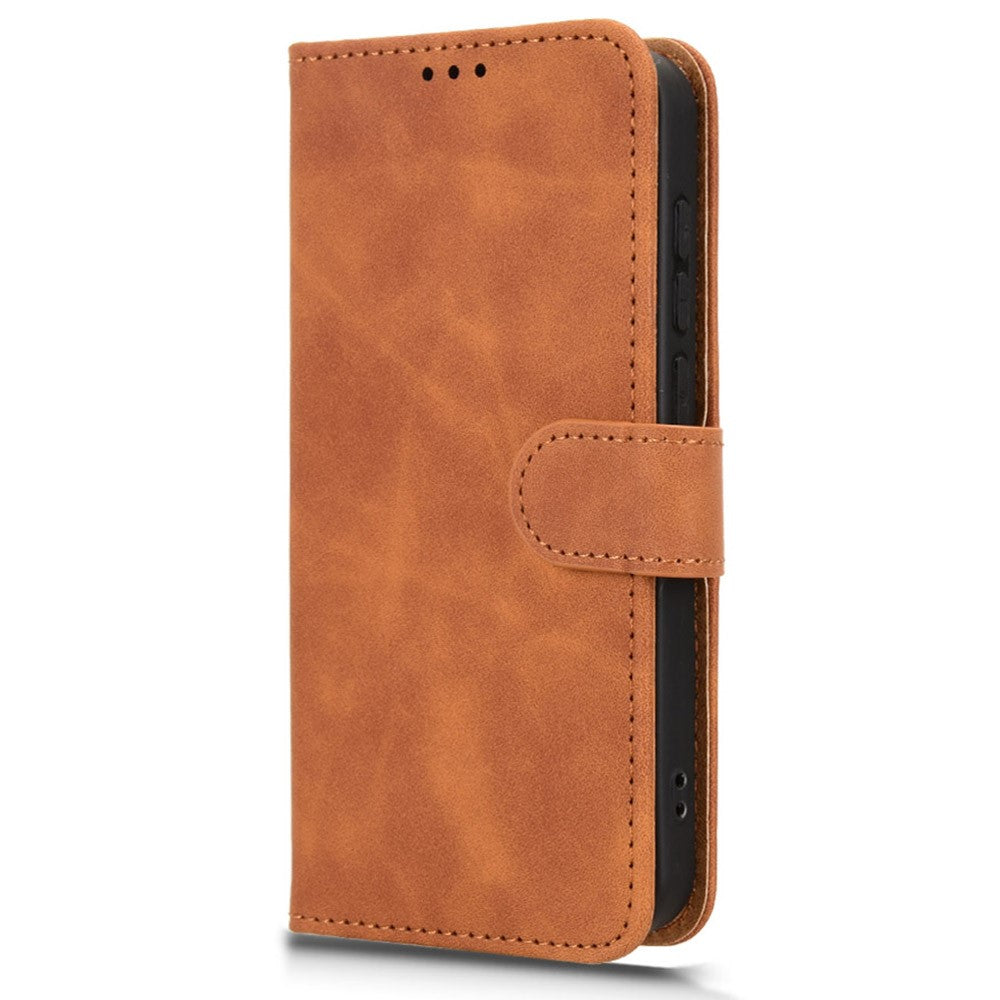 For vivo X300 Pro 5G Leather Case Skin Feel Anti Drop Wallet Flip Phone Cover - Brown