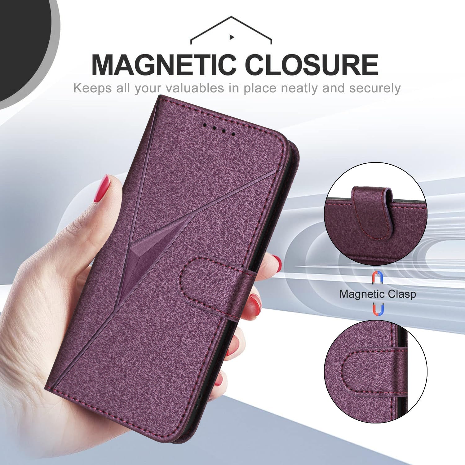 For Xiaomi 17 Pro Max Case Triangle Imprint Leather Phone Cover with Lanyard - Dark Purple