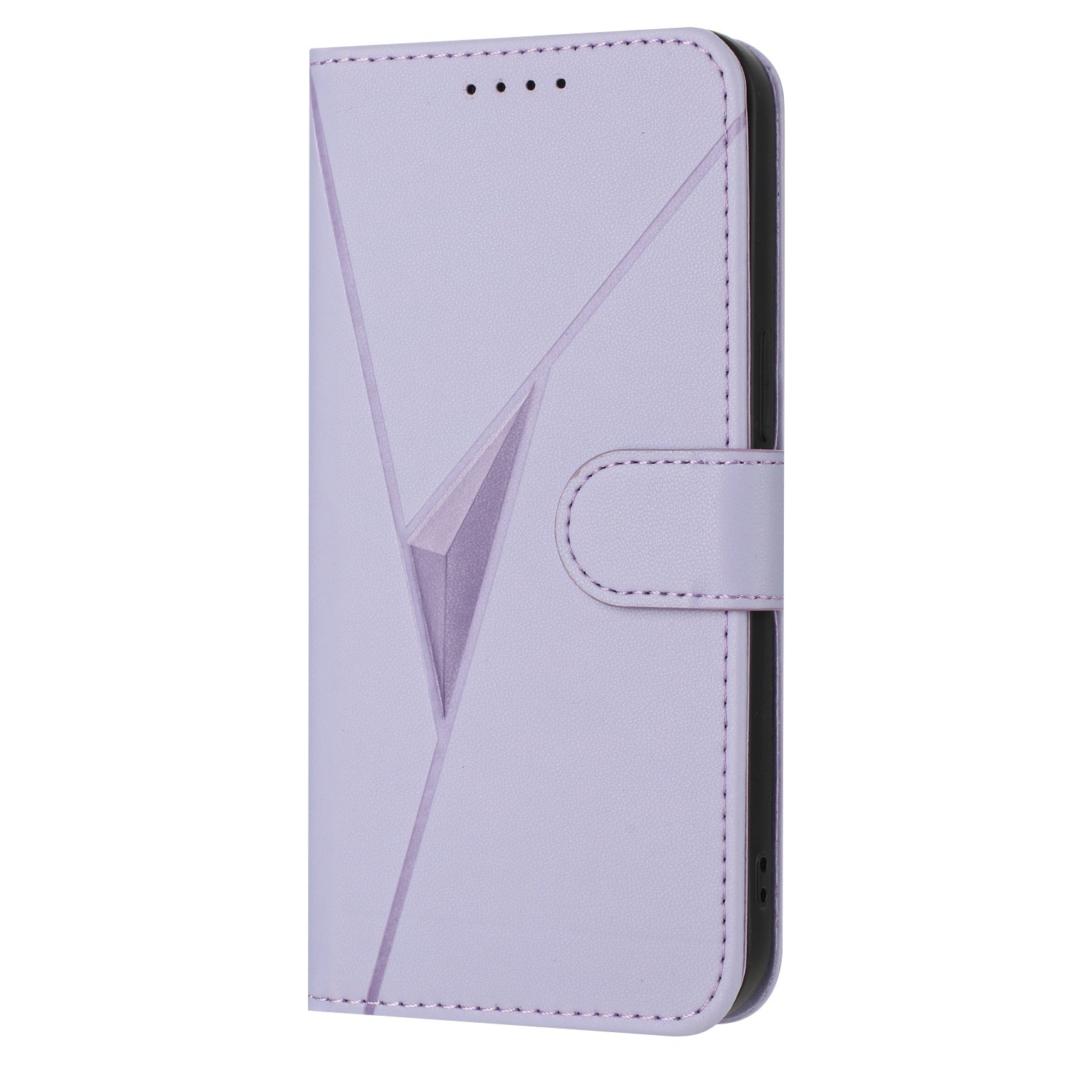 For Xiaomi 17 Pro Max Case Triangle Imprint Leather Phone Cover with Lanyard - Light Purple