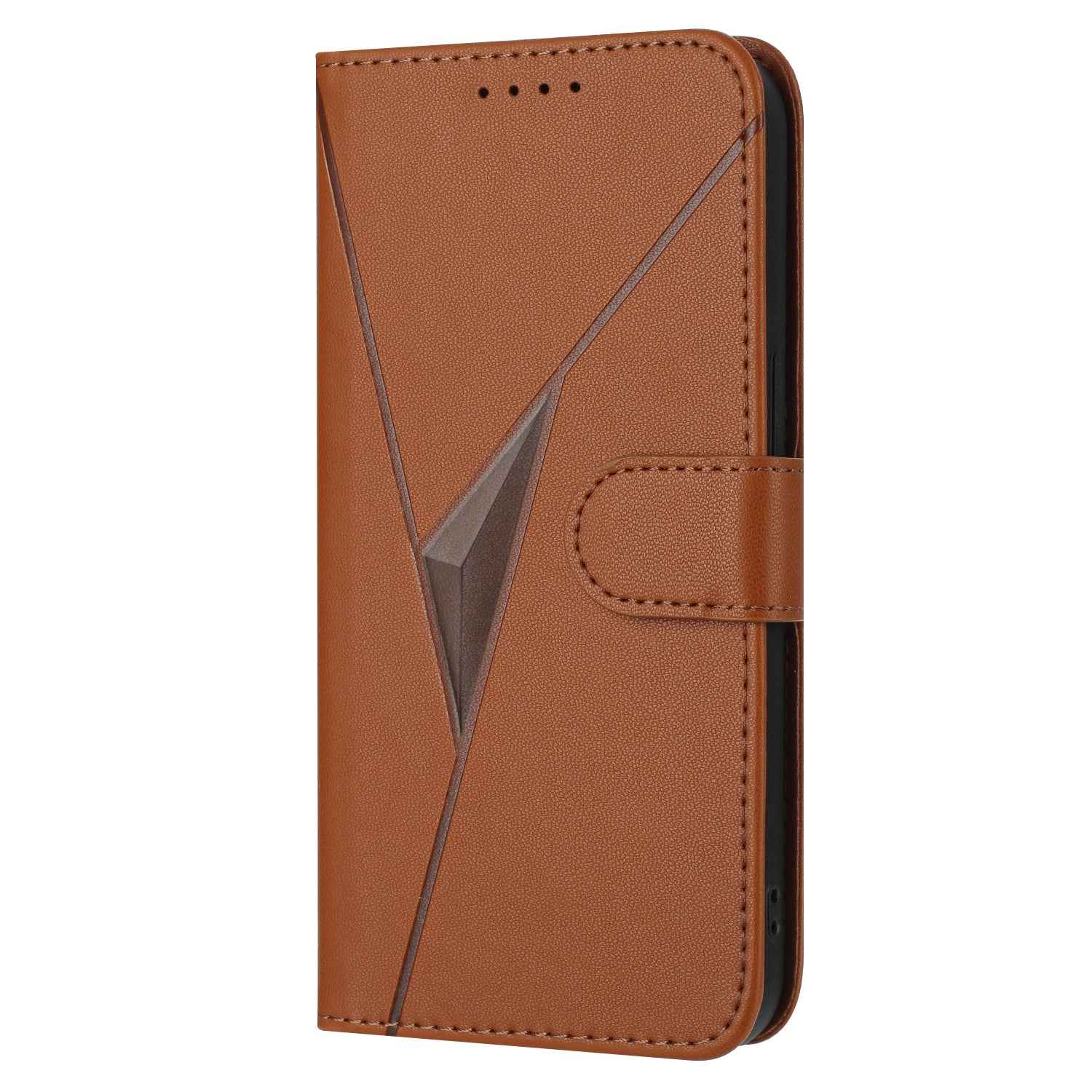 For Xiaomi 17 Pro Case Triangle Imprint Leather Phone Cover with Lanyard - Coffee