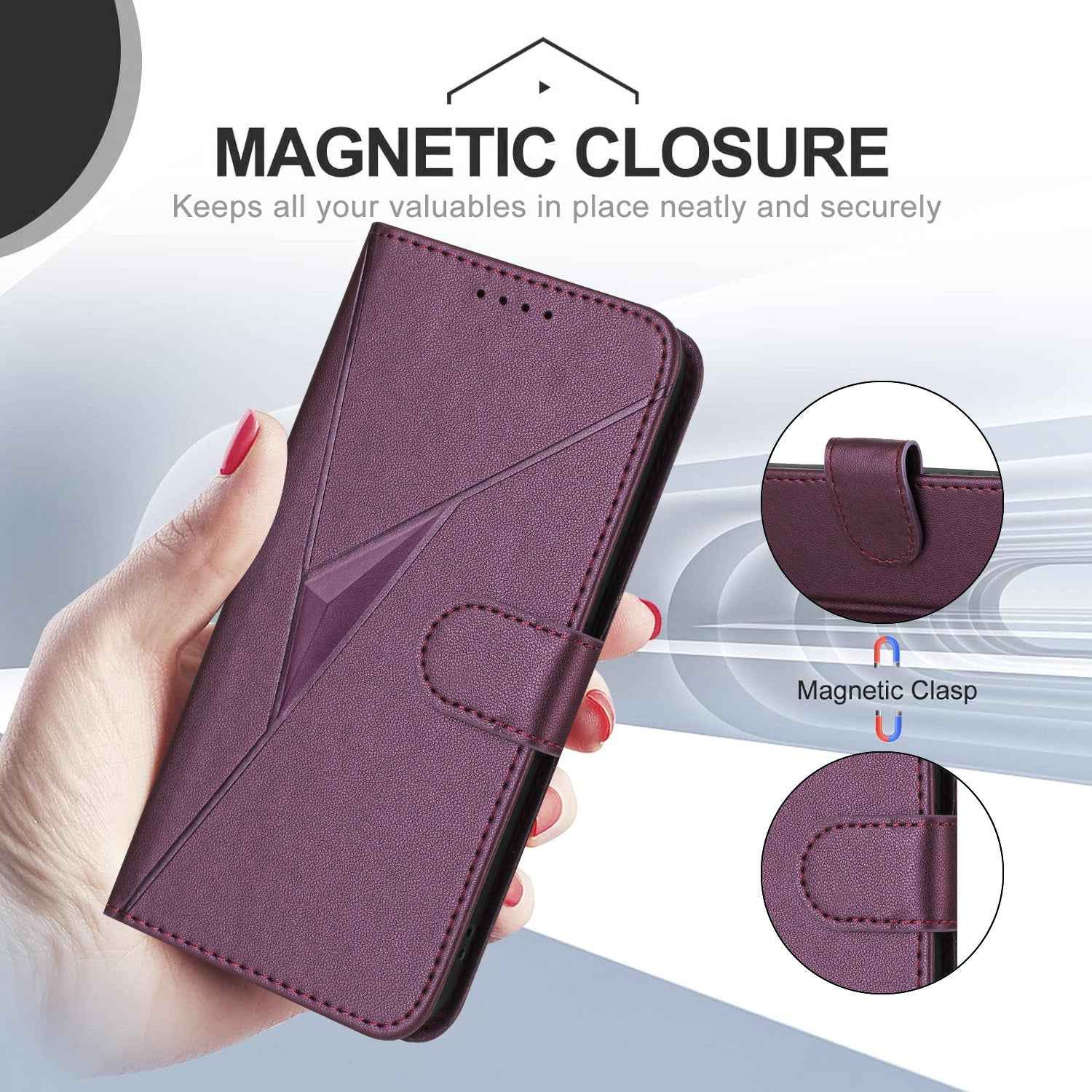 For Xiaomi 17 Pro Case Triangle Imprint Leather Phone Cover with Lanyard - Dark Purple