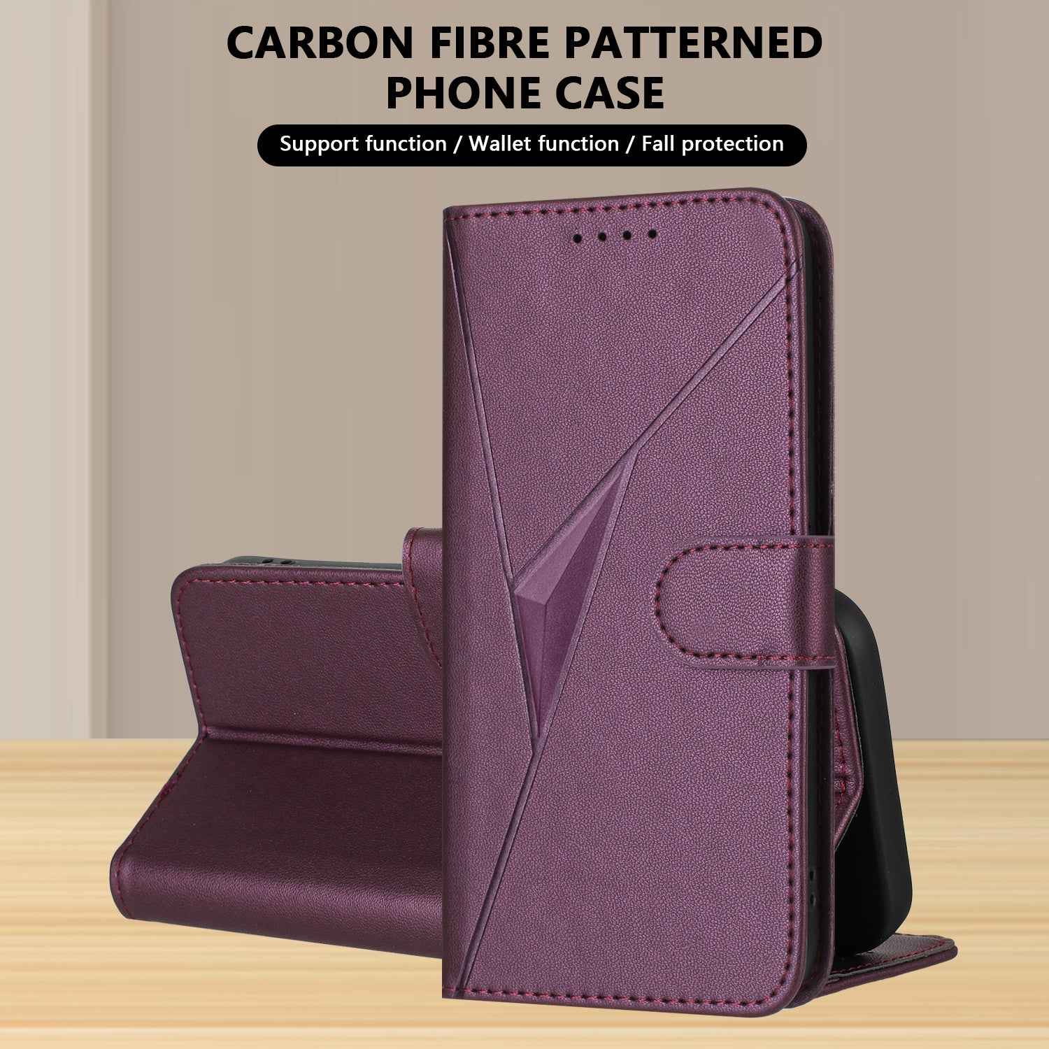 For Xiaomi 17 Pro Case Triangle Imprint Leather Phone Cover with Lanyard - Dark Purple