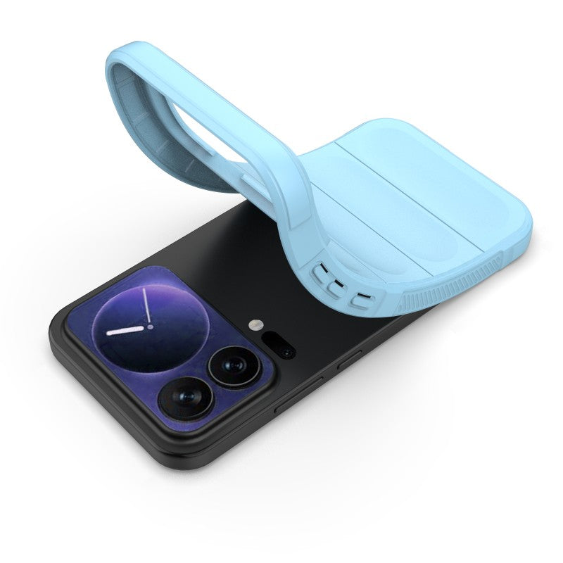 For Xiaomi 17 Pro Max TPU Case WANLONFENG HD Series Anti Slip Phone Cover with Tempered Glass - Baby Blue
