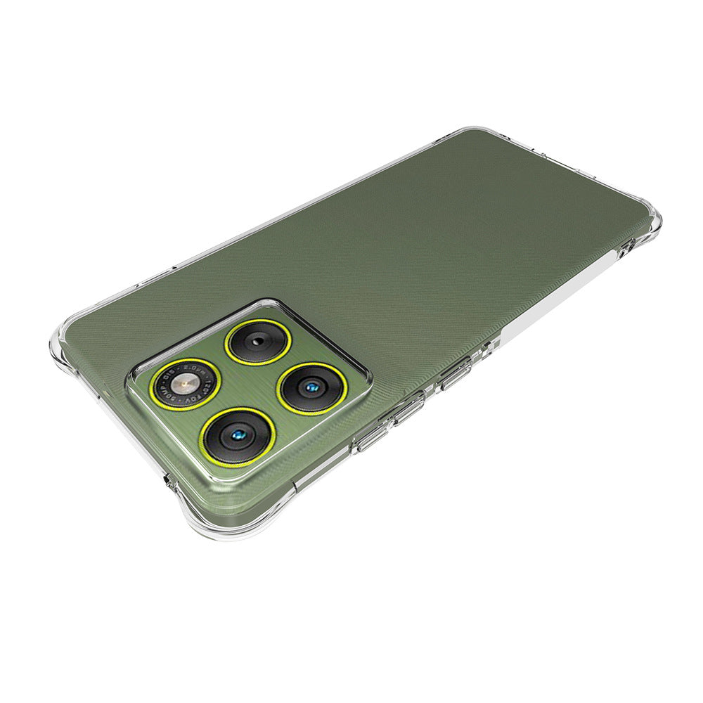 For Motorola Edge 70 5G Case WANLONFENG WL Series 2.0mm Clear TPU Cover with Tempered Glass (Big Lens Hole) - Transparent