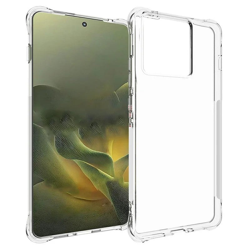 For Motorola Edge 70 5G 2.0mm TPU Phone Cover WANLONFENG WL2 Series Case with 2Pcs Tempered Glass (Big Lens Hole) - Transparent