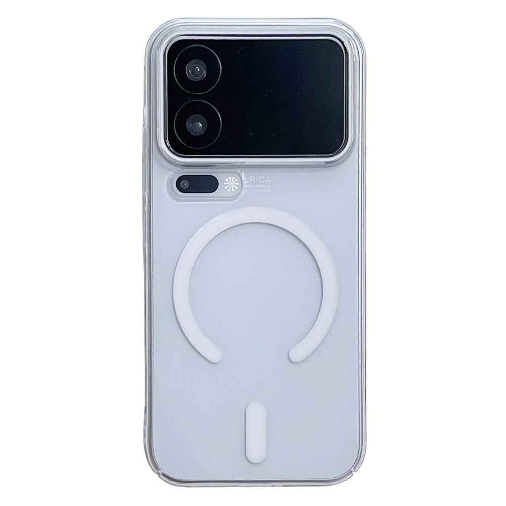 For Xiaomi 17 Pro Magnetic Case Ultra Thin Clear PC Phone Back Cover - White
