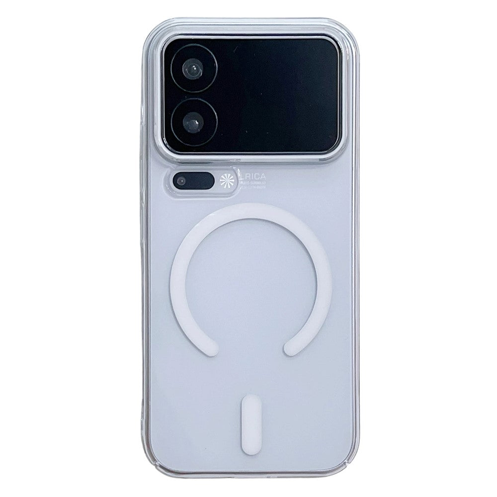 For Xiaomi 17 Pro Max Magnetic Case Ultra Thin Clear PC Phone Back Cover - White