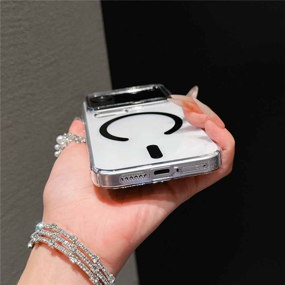 For Xiaomi 17 Pro Max Magnetic Case Ultra Thin Clear PC Phone Back Cover - Purple